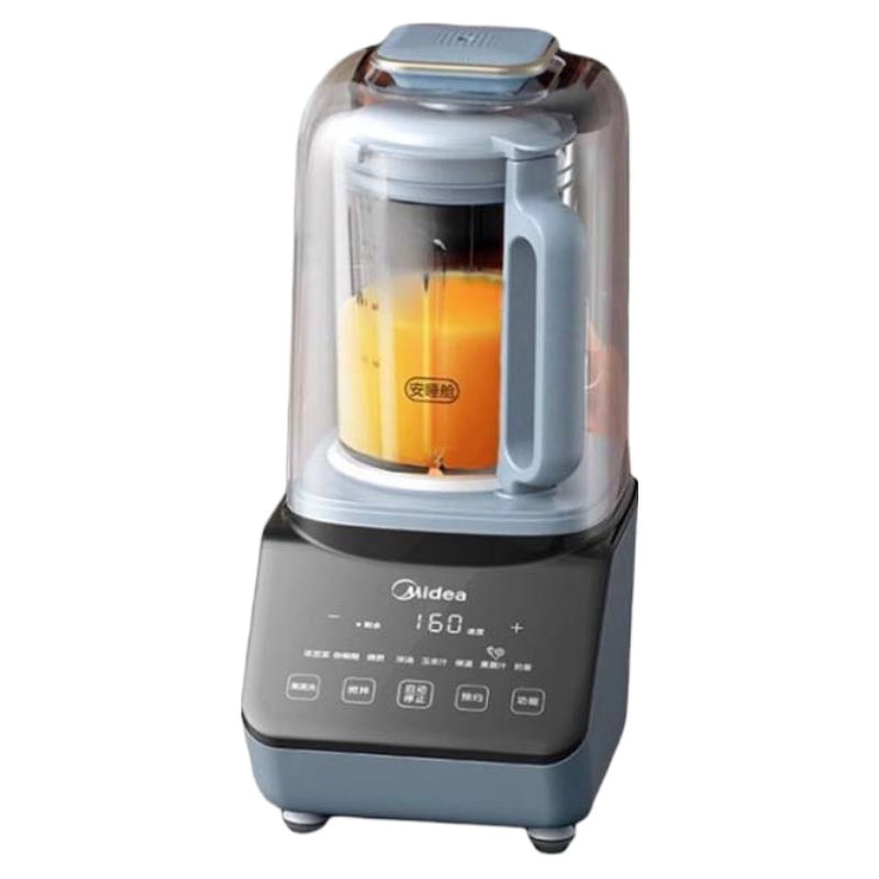 美的(Midea)安睡破壁机MJ-BL80SJ52家用豆浆机降噪低音自动免手洗12H预约8大功能1.5升