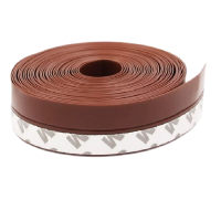 盛京联硕 硅胶门窗密封条防风防尘自粘密封胶条 45mm*5米[棕色]卷