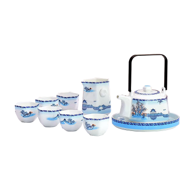 北国风光 映月骨瓷茶盘中式功夫茶具 TS-0106L 套