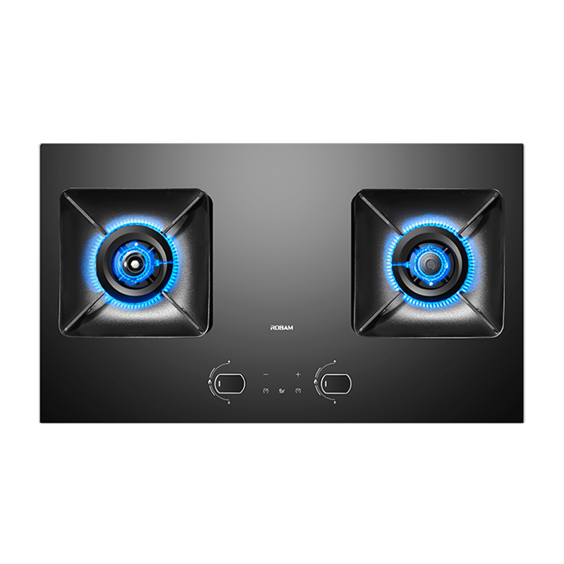 老板(ROBAM) 钢化玻璃燃气灶 4.8kW大火力 单灶具 双眼灶 燃气灶嵌入式 液化气灶51B0A