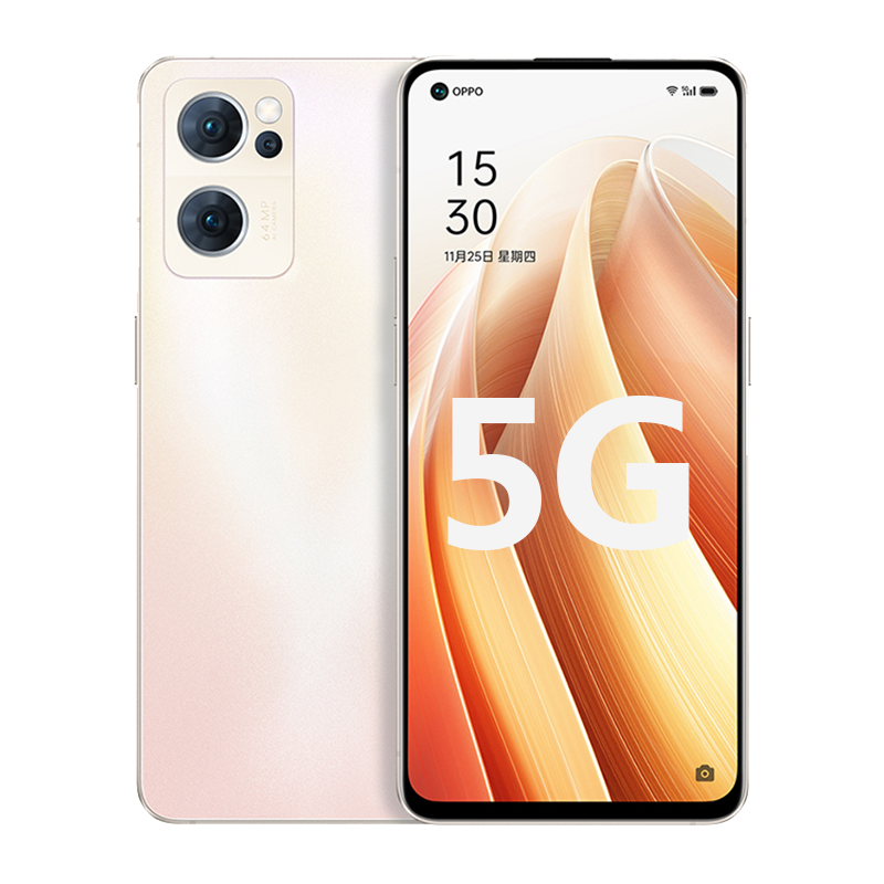 特价[二手9成新]OPPO Reno7 5G 晨曦金 8G+256G全网通6.43英寸屏骁龙778G电信移动联通5G手机