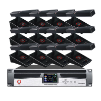 润普(Runpu)RP-9800P-12有线手拉手标准集成解决方案(手拉手主机+主席单元+代表单元)会议话筒鹅颈麦