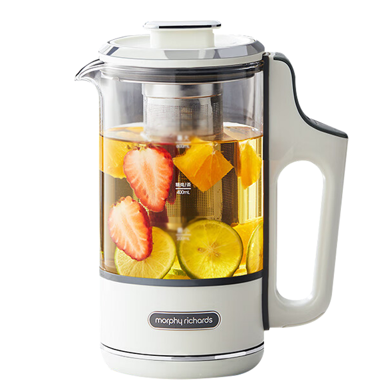 摩飞养生壶0.6L分体式煮茶器多功能煮茶壶椰奶白MR6085