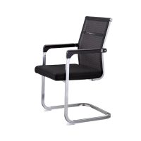 上轩成美办公椅弓形椅黑色/把