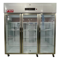 芙伦特大商用冷藏展示柜三门冰箱商用厨房大容量冰柜食堂餐饮酒店后厨冷藏玻璃展示柜大FLT-GT-SMLC-ZL
