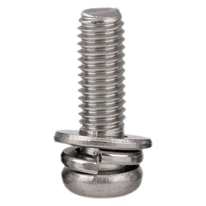 御升阳 304不锈钢十字槽半圆头三组合螺丝 M5X12 4.8级强度 每个