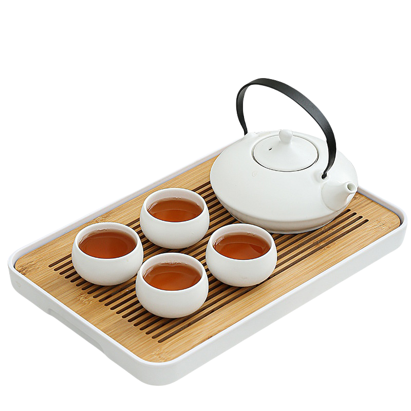 海亚森 TK-3112 森禧集陶瓷茶器一壶四杯带茶盘(内含茶夹茶巾)亚朵款(计价单位:套)白色