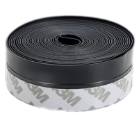 盛京联硕 硅胶门窗密封条防风防尘自粘密封胶条 25mm*5米[黑色]卷