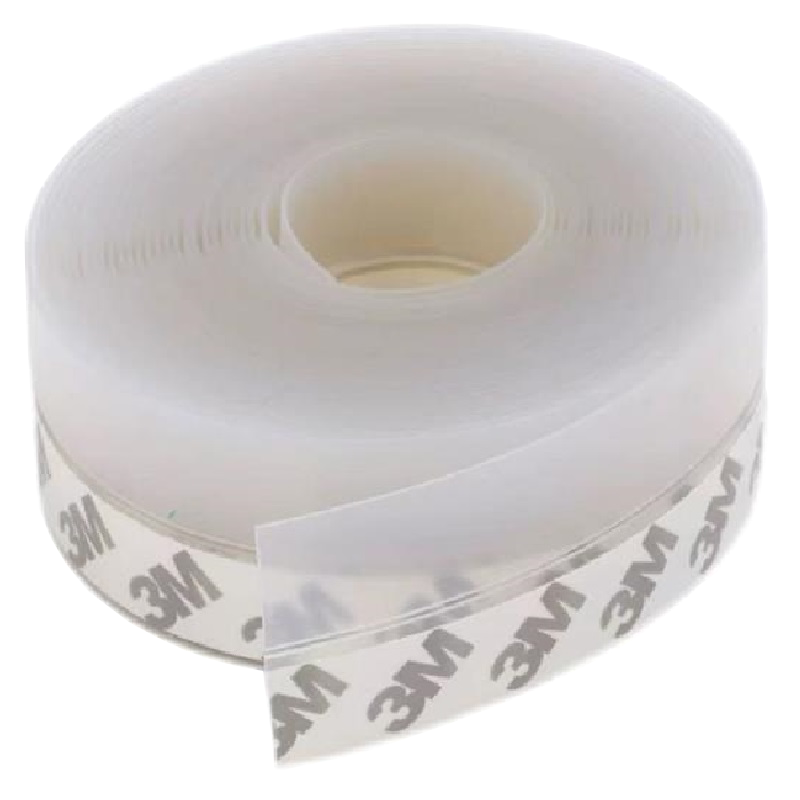 盛京联硕 硅胶门窗密封条防风防尘自粘密封胶条 25mm*5米[半透明色]卷