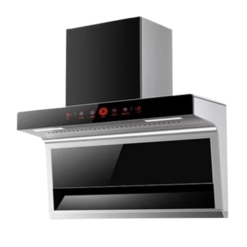 北昼(BEI ZHOU)航仪抽油烟机家用厨房大吸力新款吸油机顶侧双吸抽油烟机_75黑晶款-漏气感应-自动清洗-上门安装