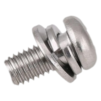 御升阳 304不锈钢十字槽半圆头三组合螺丝 M5X10 4.8级强度 每个