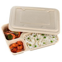 美威能 一次性可降解四格餐盒 200套