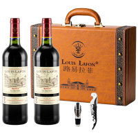 路易拉菲(LOUIS LAFON)男爵夫人干红葡萄酒 750ml 法国进口 双支礼盒装