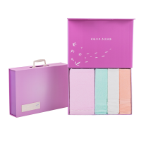 非草非木 浴巾毛巾组合套装礼品盒装 竹纤维浴巾毛巾4件套 FM-3084 (盒)