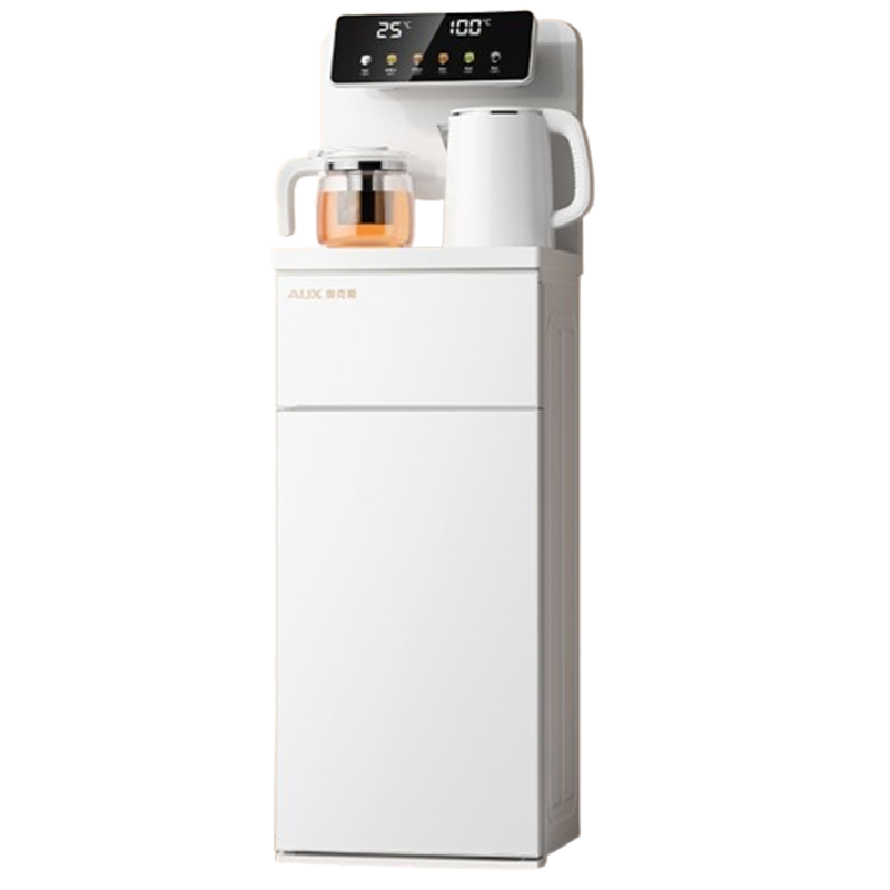 奥克斯(AUX)茶吧机家用饮水机全自动智能下置水桶制冷热一体机_加高升级语音旗舰款_温热