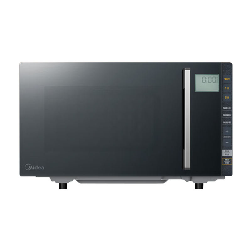 国家补贴美的微碳系列微波炉家用微烤一体机不锈钢内胆一级能效平板23升解冻解热PC23M8