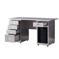 大七墨研 不锈钢办公桌五斗一空 1400*700*750mm/张