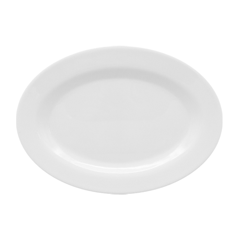 晏邦 密胺餐具 椭圆盘 8寸 200*140*17mm 1个