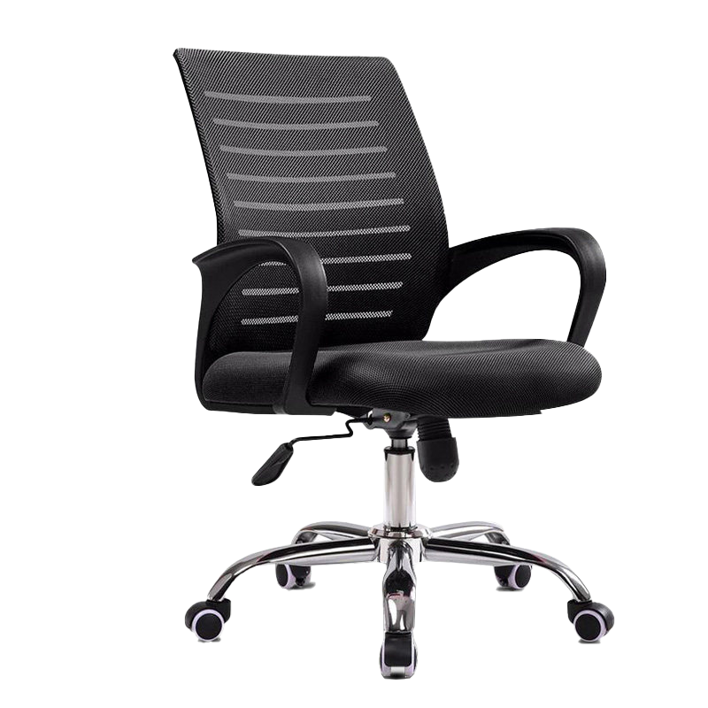 上轩成美办公椅转椅黑框黑网/把