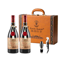路易拉菲(LOUIS LAFON)优樽堡珍藏六十年老藤 金奖橡木桶干红葡萄酒 750ml 双支礼盒