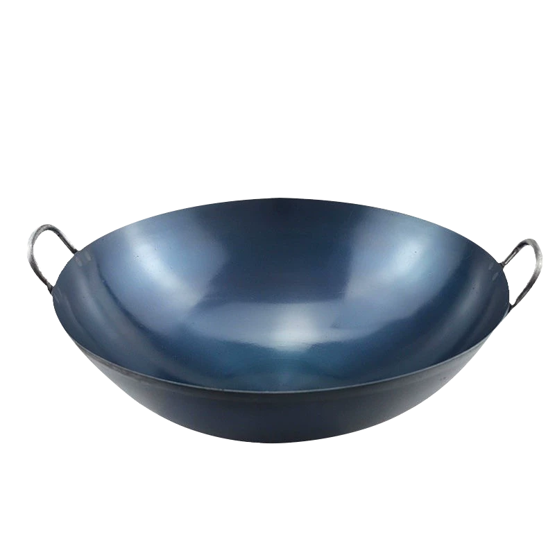 耀豪坤 传统老式双耳铁锅+锅盖(已开锅)T-34CM/个