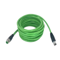 钊铖 M12转RJ45网线4针直头连接线1.5米一根