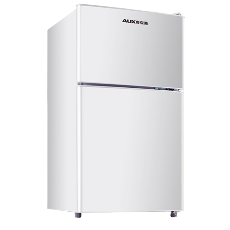 奥克斯(AUX)冰箱家用小型迷你单人办公宿舍租房用冷冻冷藏双开门电冰箱_灰色·150L·升级加厚款