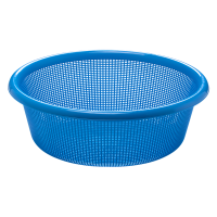 茶花 乐惠1号圆筛洗菜篮沥水篮φ50*17.2cm(蓝红白三色可选)/个