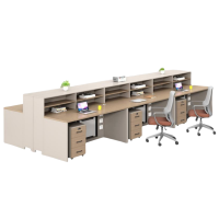 怡卓欧屏风工位六人位+活动柜+椅组