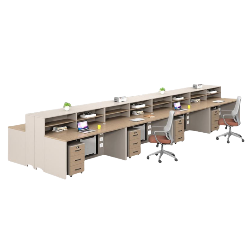 怡卓欧电脑桌八人位+活动柜+椅组