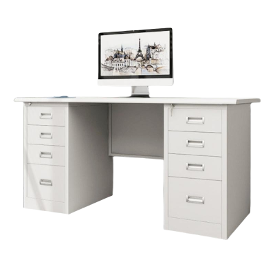 怡卓欧钢制办公桌1.2米八斗张