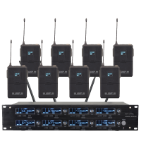 润普(Runpu)会议室礼堂报告厅直播/演讲/智慧教育真分集专业无线一拖八领夹式麦克风RP-WH9008L