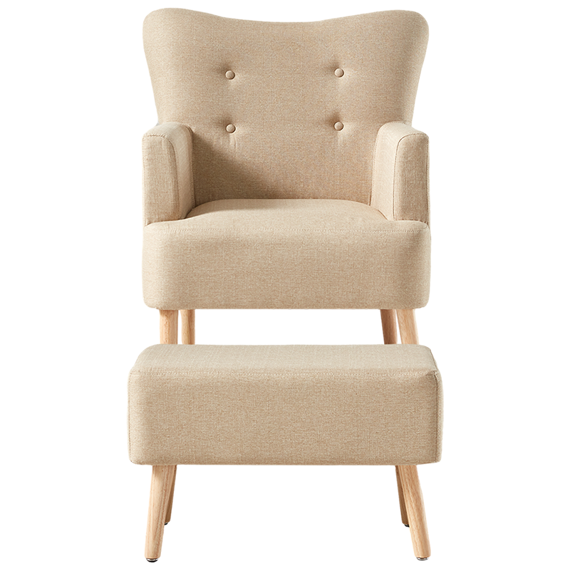 [休闲家具]全友家居 简约现代沙发客厅单人沙发脚凳小户型布艺沙发休闲家具