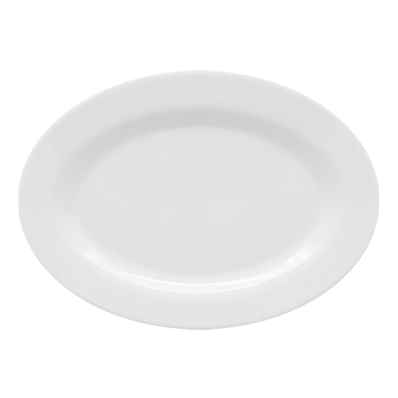 晏邦 密胺餐具 椭圆盘 9寸 220*160*18mm 1个