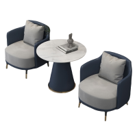 蕃蒂办公沙发一桌二椅套