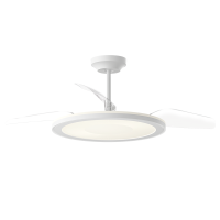 欧普隐形电风扇灯吊扇奶油风餐厅吊灯卧室客厅简约现代灯具餐厅一级能效 呵护光 送遥控器