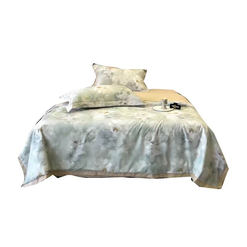 悠梦嘉居YJ-1561庄妍绿/庄妍紫四件套夏被200*230cm 床单240*245cm 枕套48*74cm*2