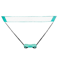 魅扣羽毛球网架便携式简易移动标准户外亲子运动快开训练网套装_套盒网架配套球拍2支羽毛球2个