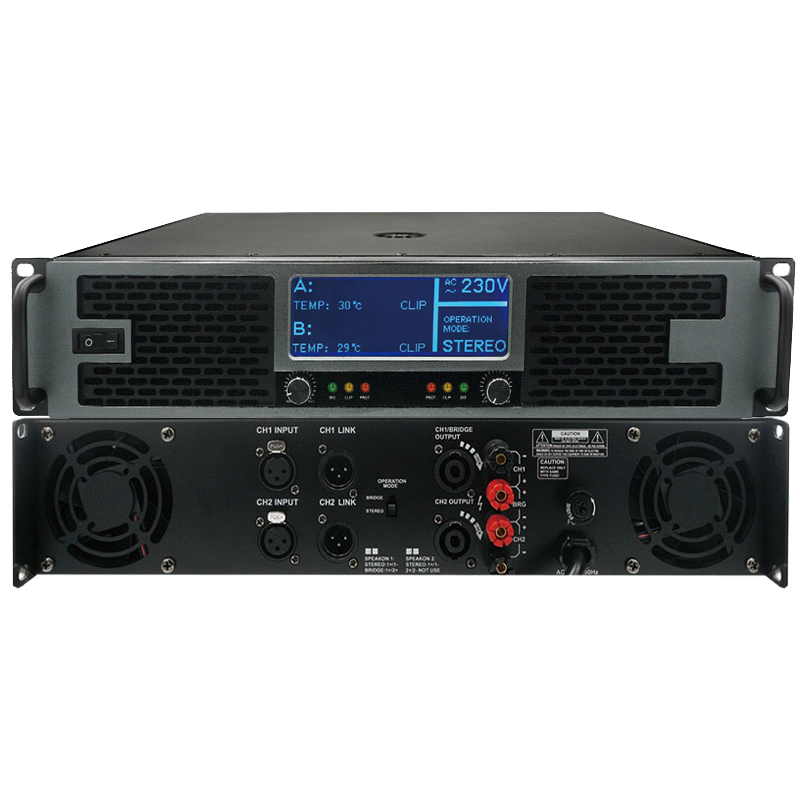 润普Runpu RP-XSGF500W国产化会议室音频系统扩声设备2通道带显示屏500W后级功放