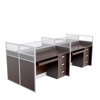 凯航屏风办公桌A02四个组合KH-25PFA024个