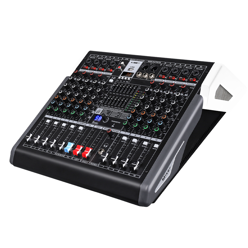 润普Runpu RP-TY8S-G350W 专业调音台功放一体机8路多功能调音台350W功带2路立体声1路AUX辅助