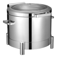 芙伦特 厨房保温售饭机保温餐炉 矮脚圆形液压餐炉不锈钢透视窗口 高端款 FLT-GT-GDJJBBFLT3-10