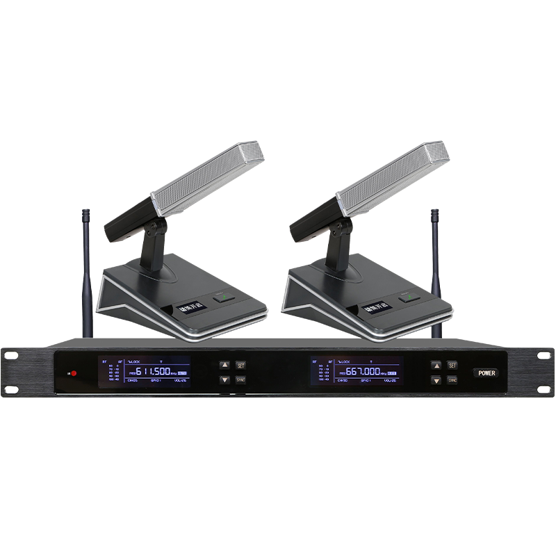 润普(Runpu)RP-WZ922F会议室礼堂报告厅直播/演讲/智慧教育真分集专业无线一拖二方管式鹅颈麦克风