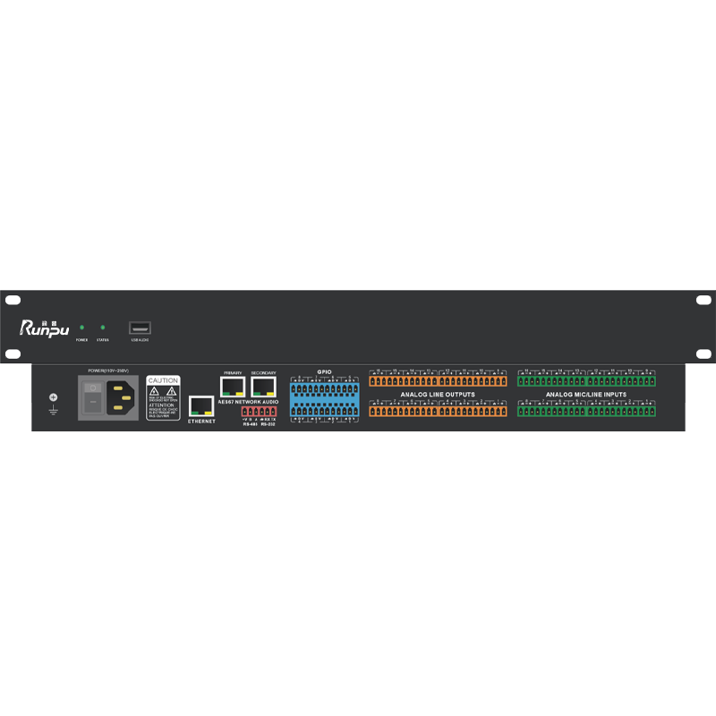 润普RP-YPG16-16S 国产化会议音频扩声系统音频处理器16进16出带AES67处理器7支持DANTE协议