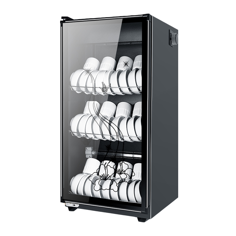 碗筷柜家用商用台立式双门不锈钢小型饭店厨房桌面保洁柜 单门3层不锈钢箱体不锈钢层架筷子架接水盘