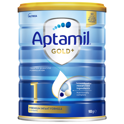 Aptamil澳洲原装进口爱他美金装1段0-6个月婴幼儿配方奶粉900g