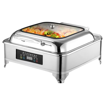 芙伦特 厨房保温售饭机数显温控圆形液压餐炉不锈钢透视窗口保温餐炉FLT-GT-BSWBFLZ-6