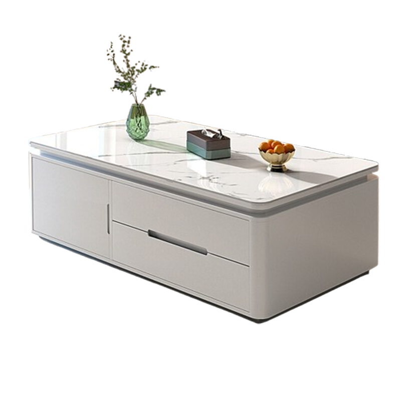 古达木茶几电视柜组合轻奢高级感小户型客厅家用岩板茶几桌