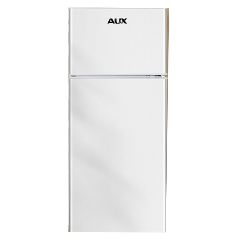 奥克斯(AUX)小冰箱家用小型双开门迷你一二人宿舍出租房用电冰箱_银色126铜管加厚