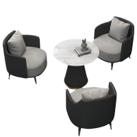 蕃蒂沙发组合一桌三椅套